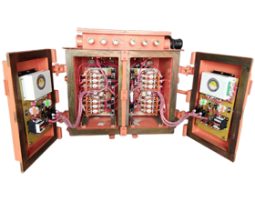 煤礦風(fēng)機(jī)用(yòng)隔爆型雙電(diàn)源真空(kōng)電(diàn)磁起動器(qì)系列QBZ14-2x200x120x80x60/1140（660）SF